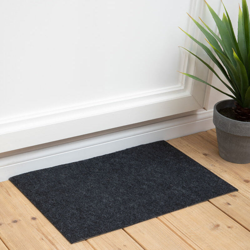 Dark Grey Textured Doormat