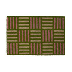 Green Grid Design Doormat