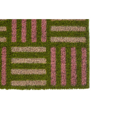 Green Grid Design Doormat
