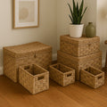 Set of Six Water Hyacinth Storage Baskets