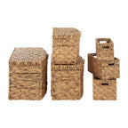 Set of 6 Water Hyacinth Storage Baskets