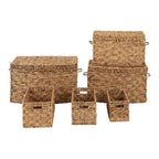 Set of 6 Water Hyacinth Storage Baskets