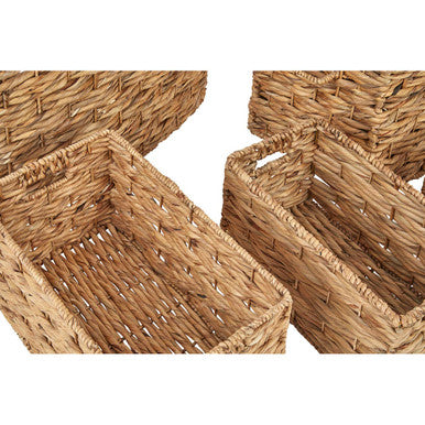 Set of 6 Water Hyacinth Storage Baskets