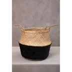 Black and Natural Medium Storage Basket