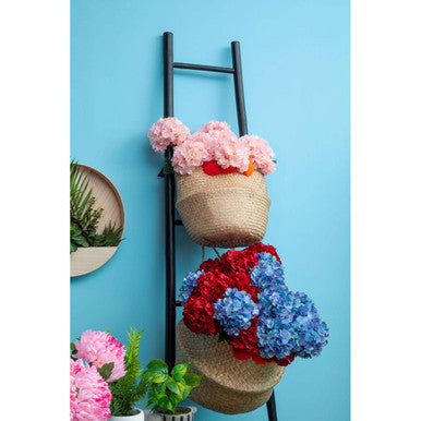 Small Seagrass Pom Pom Basket