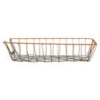 Black and Gold Wavy Weave Rectangular Tray