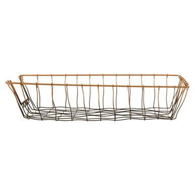 Black and Gold Wavy Weave Rectangular Tray