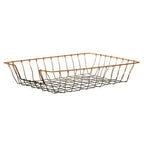 Black and Gold Wavy Weave Rectangular Tray