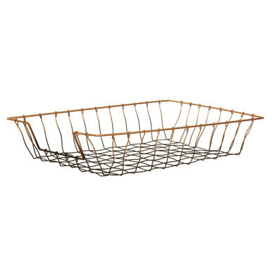Black and Gold Wavy Weave Rectangular Tray