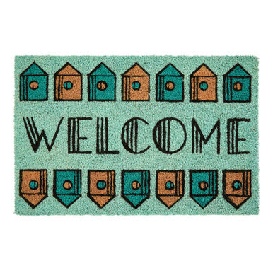 Welcome Home Light Green Doormat