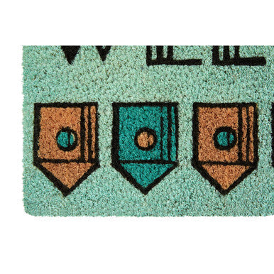 Welcome Home Light Green Doormat