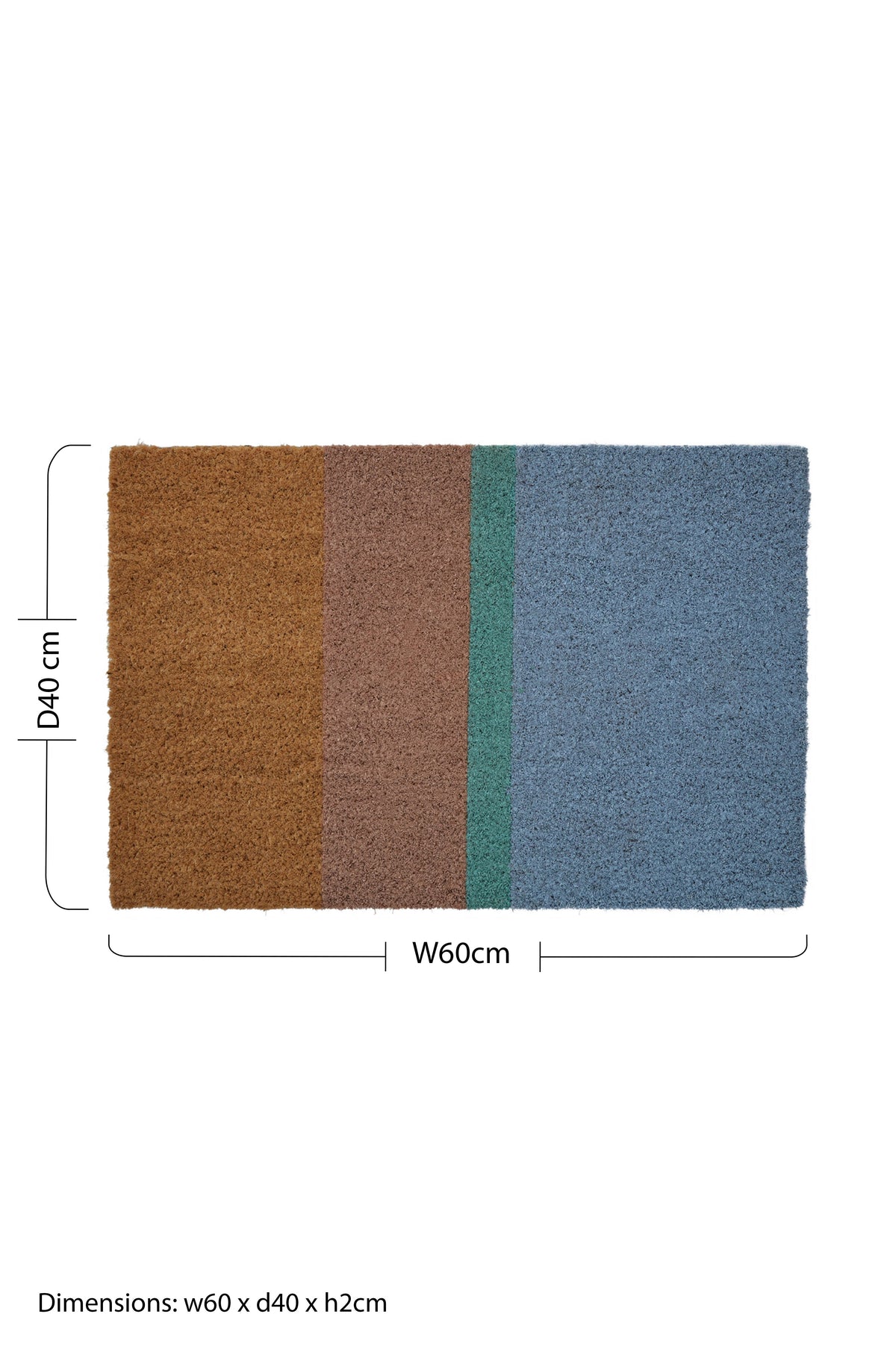 Coir Doormat with Stripes