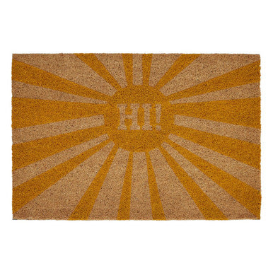 Hi Greeting Coir Doormat