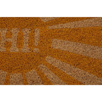 Hi Greeting Coir Doormat