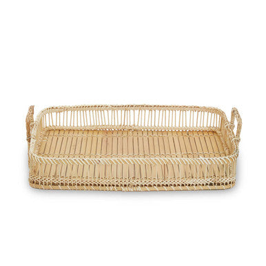 Rattan and Bamboo Natural Rectangular Tray