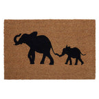 Elephant and Baby Elephant Doormat