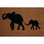 Elephant and Baby Elephant Doormat
