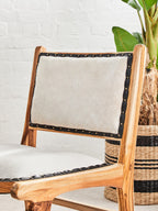 Black and Natural Seagrass Set of 2 Storage Baskets