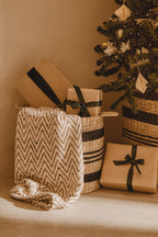 Black and Natural Seagrass Set of 2 Storage Baskets