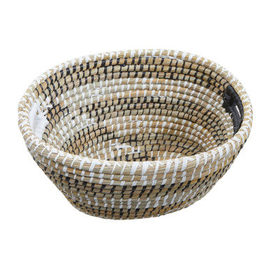 Set of Three Oval Straw Baskets
