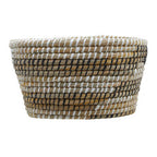 Set of Three Oval Straw Baskets