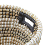 Set of Three Oval Straw Baskets
