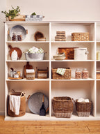 Set Of 3 Baskets With Black And White Detail