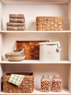 Set Of 3 Baskets With Black And White Detail