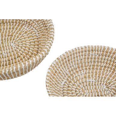 Set of Two Oval Woven Baskets