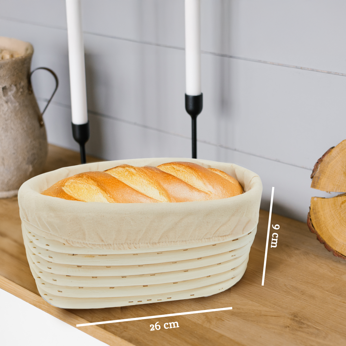 Rattan Oblong Bread Proofing Basket