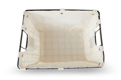 Medium Black Wire Storage Basket with Lining