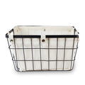 Medium Black Wire Storage Basket with Lining