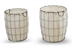 Set of Two Matte Black Laundry Baskets