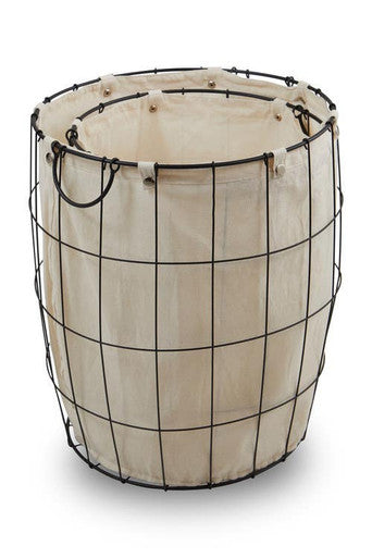 Set of Two Matte Black Laundry Baskets