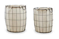 Set of Two Matte Black Laundry Baskets