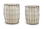 Set of Two Matte Black Laundry Baskets