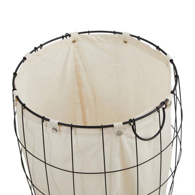 Set of Two Matte Black Laundry Baskets