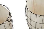 Set of Two Matte Black Laundry Baskets