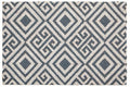 Blue and White Geo Coir Doormat