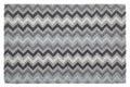 Grey and White Chevron Coir Doormat