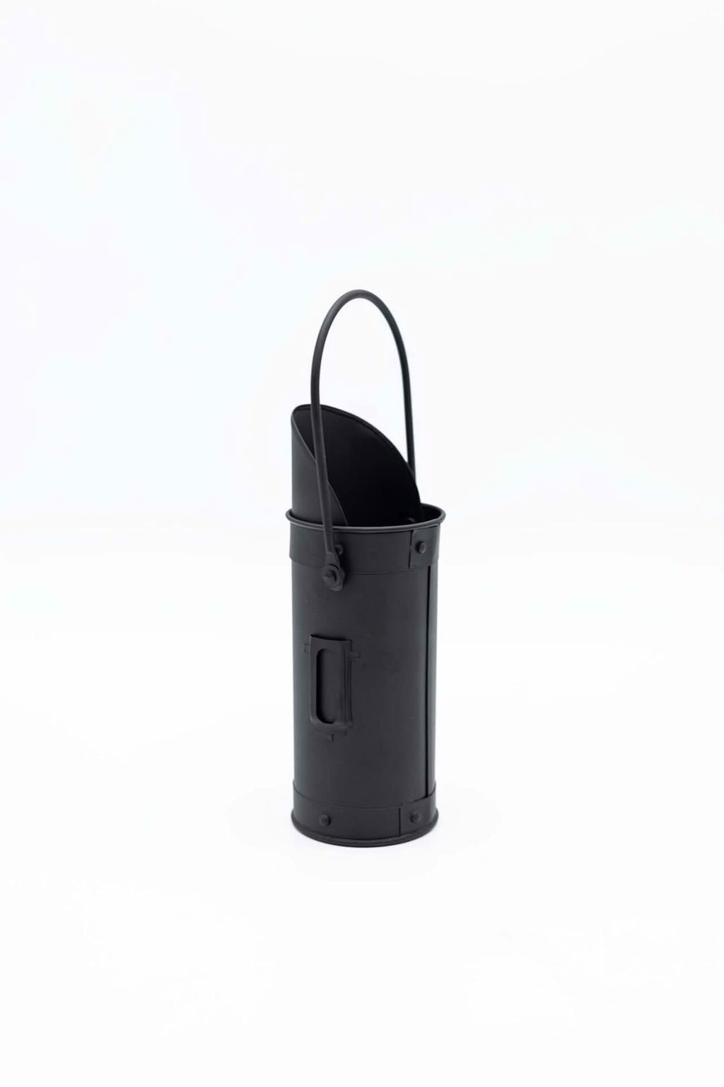 Fireside Coal Bucket & Match Canister - Black