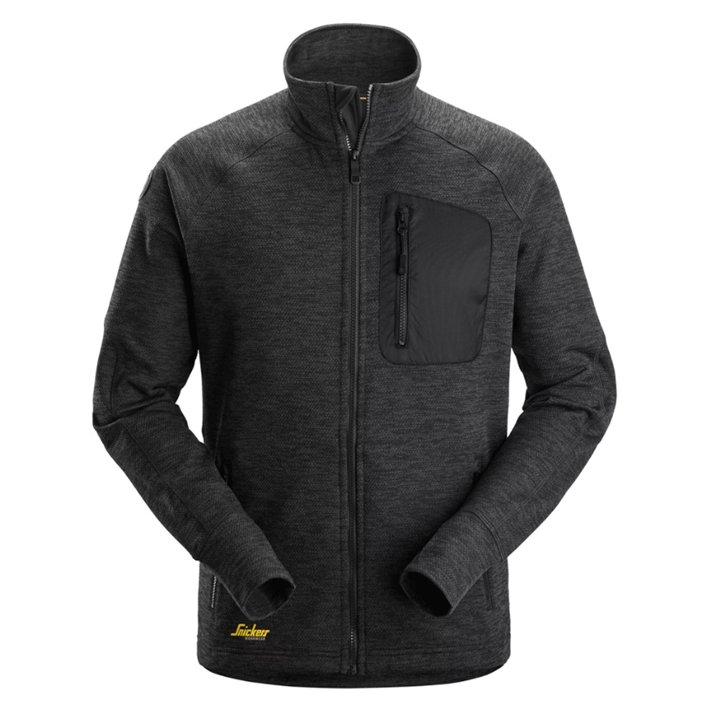 Snickers 8042 FlexiWork, Fleece Work Jacket Various Colours Black Black