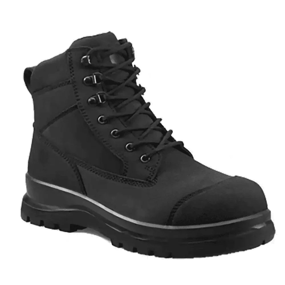 Carhartt F702923 Detroit Rugged Flex Vibram Sole 6 Inch Zip Safety Boot BLACK