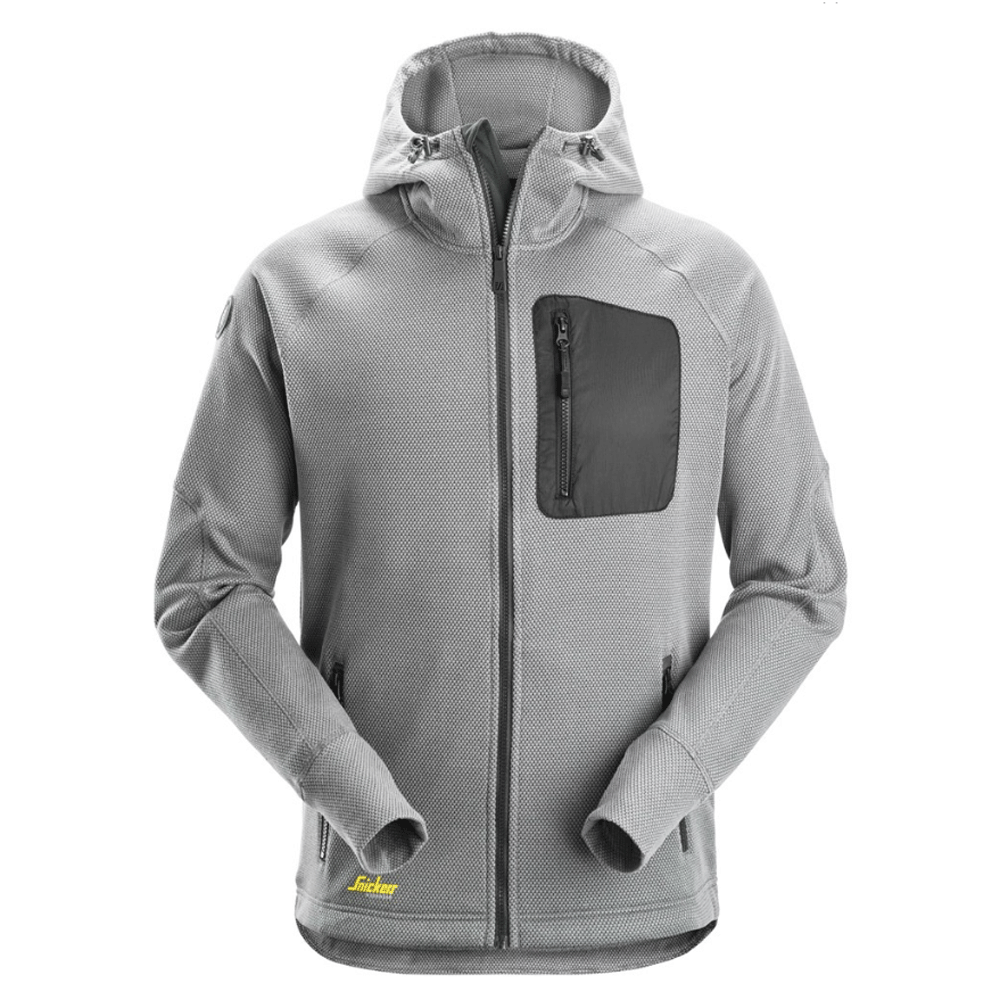 Snickers 8041 FlexiWork, Fleece Hoodie Various Colours Grey