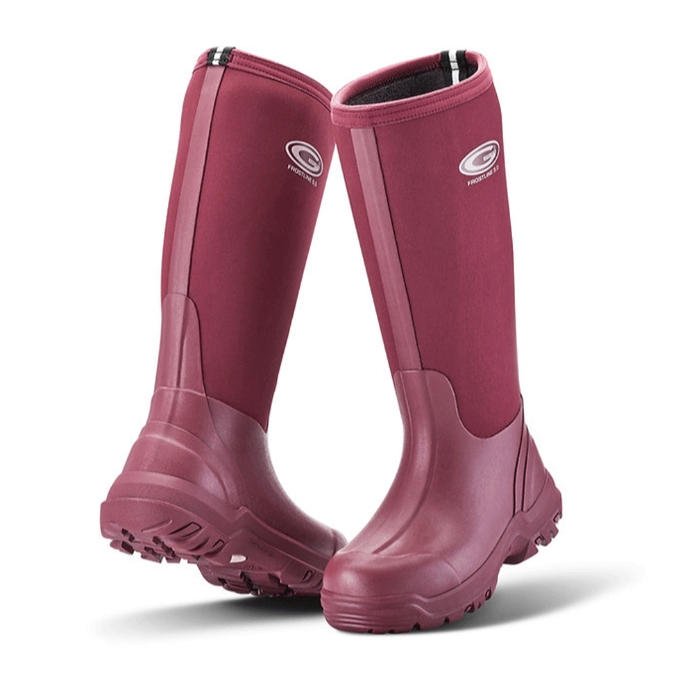 Grubs Frostline Neoprene Insulated Waterproof Wellington Boots TAWNY RED