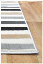 Abstract Multicolour Stripe Rug