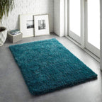 Chicago Dark Teal Shaggy Rug