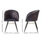 LUX Velvet Dining Chair with Metal Legs - Perfect for Dining Room Living Room