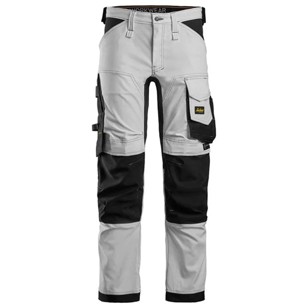 Snickers 6341 AllroundWork Stretch Trousers White Snickers Size 100 (35" Waist, 30" Leg)