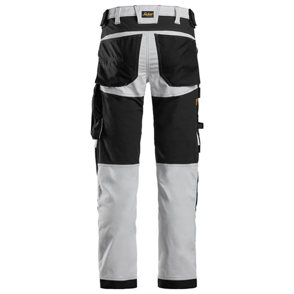 Snickers 6341 AllroundWork Stretch Trousers White Snickers Size 100 (35" Waist, 30" Leg)